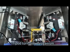 통로 폭 550 밀리미터 RS485 보행자 안보 회전식 십자문 게이츠 AC220V 50HZ